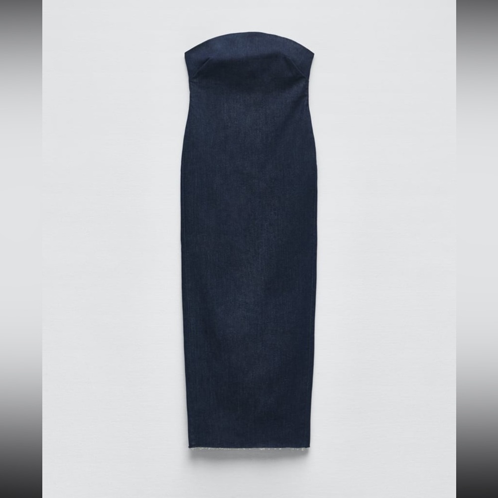 Zara Fitted ZW Denim Dress - Picture 14 of 14